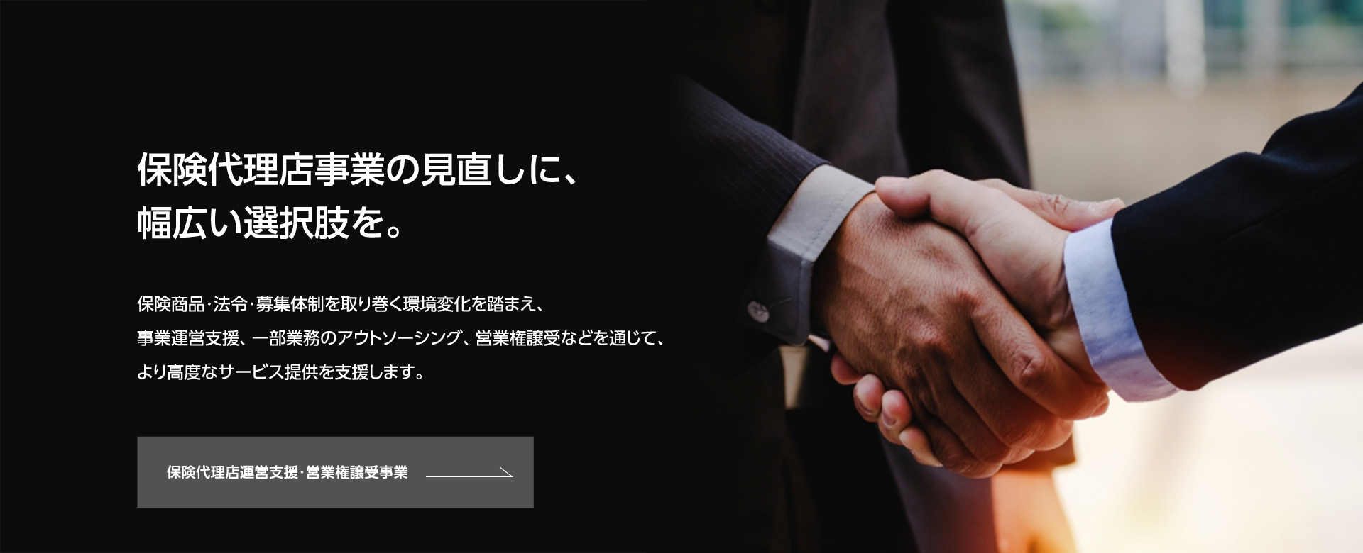 保険代理店運営支援・営業権譲受事業